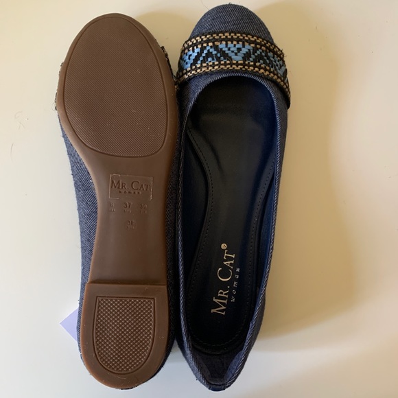Mr. Cat flat shoes blue/jeans size 8 - NEW - Picture 4 of 4
